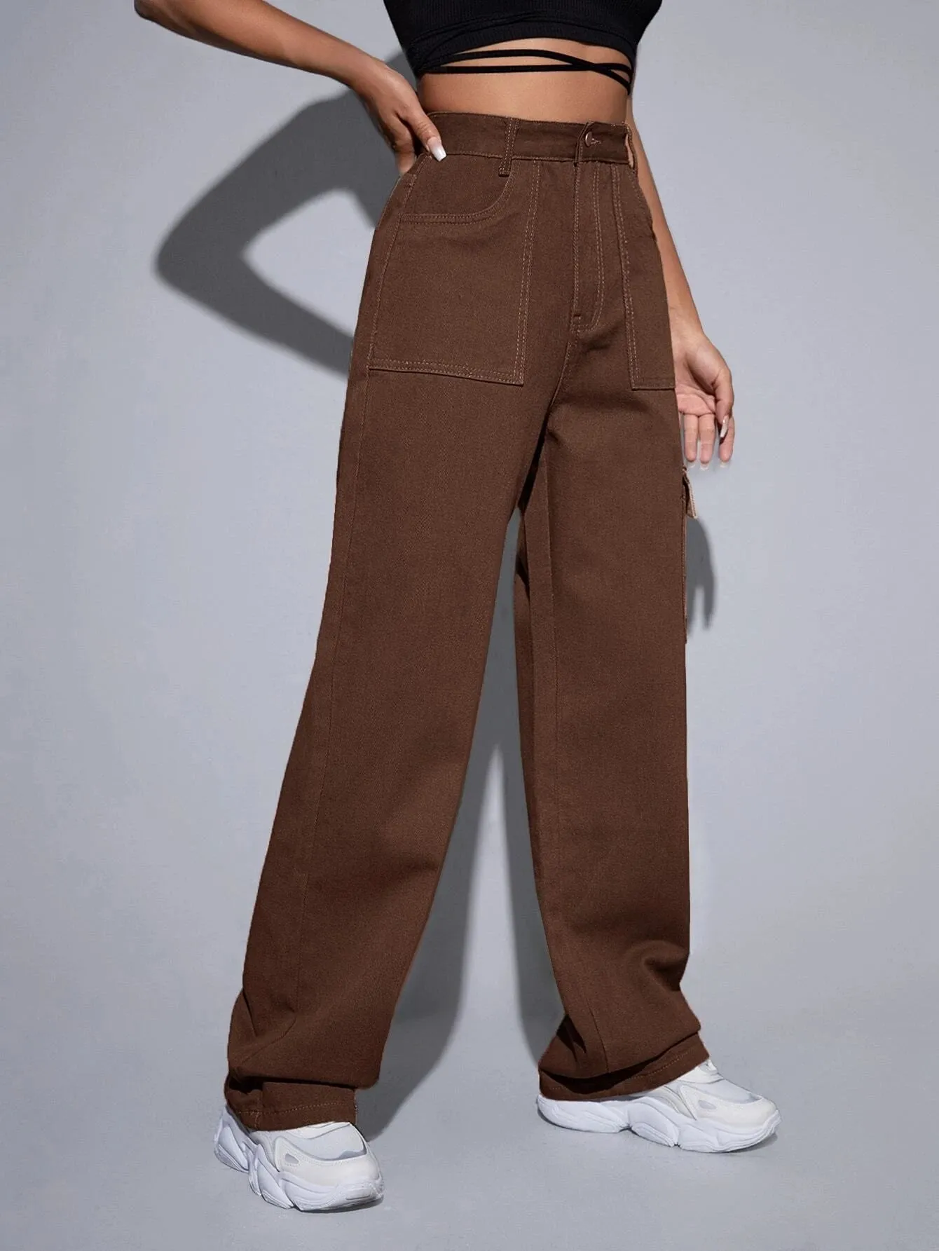 Cargo High Waist Jeans