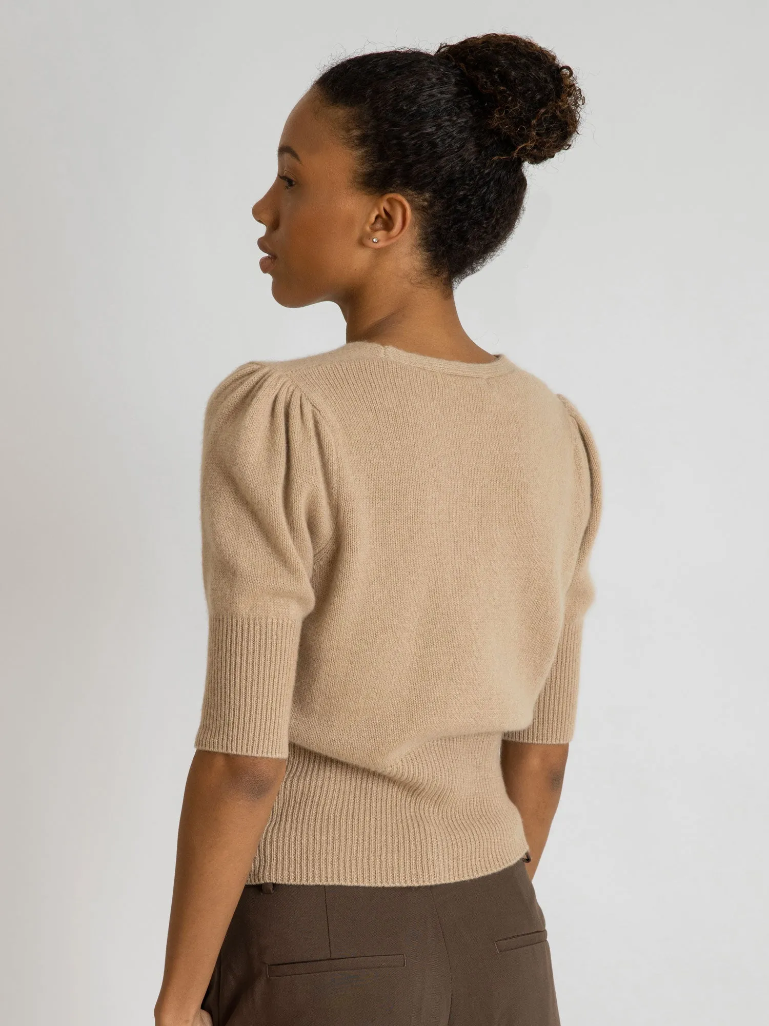Cashmere Cardigan "Grace" - Sand