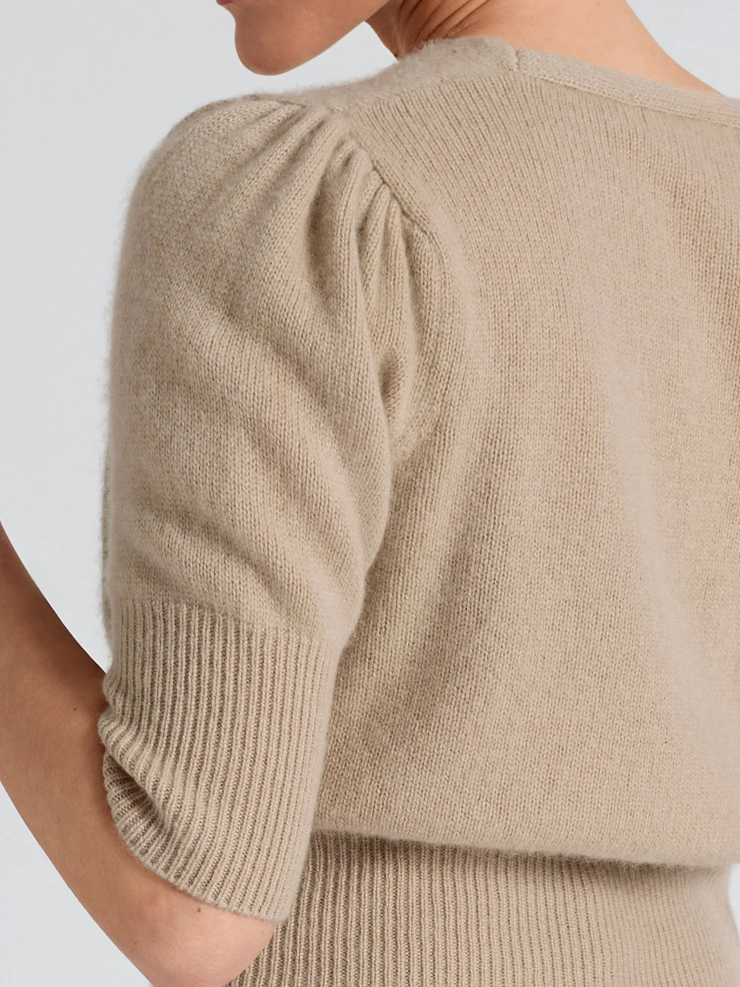 Cashmere Cardigan "Grace" - Sand