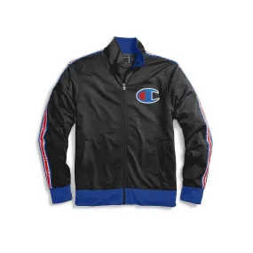 Champion Track Jacket Chain Stitch on Felt "C" Black Surf The Web Men V3377-549870-HHT