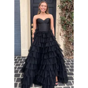 Chic & Morden Sweetheart Sleeveless Strapless A-Line Formal Prom Dress