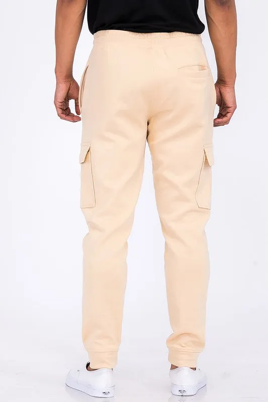 Cotton Blend Cargo Jogger Sweatpants