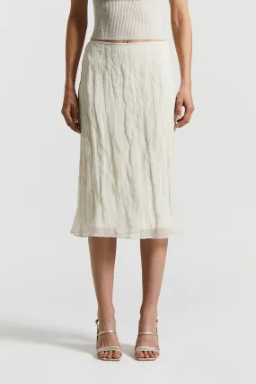 Crushed organza skirt