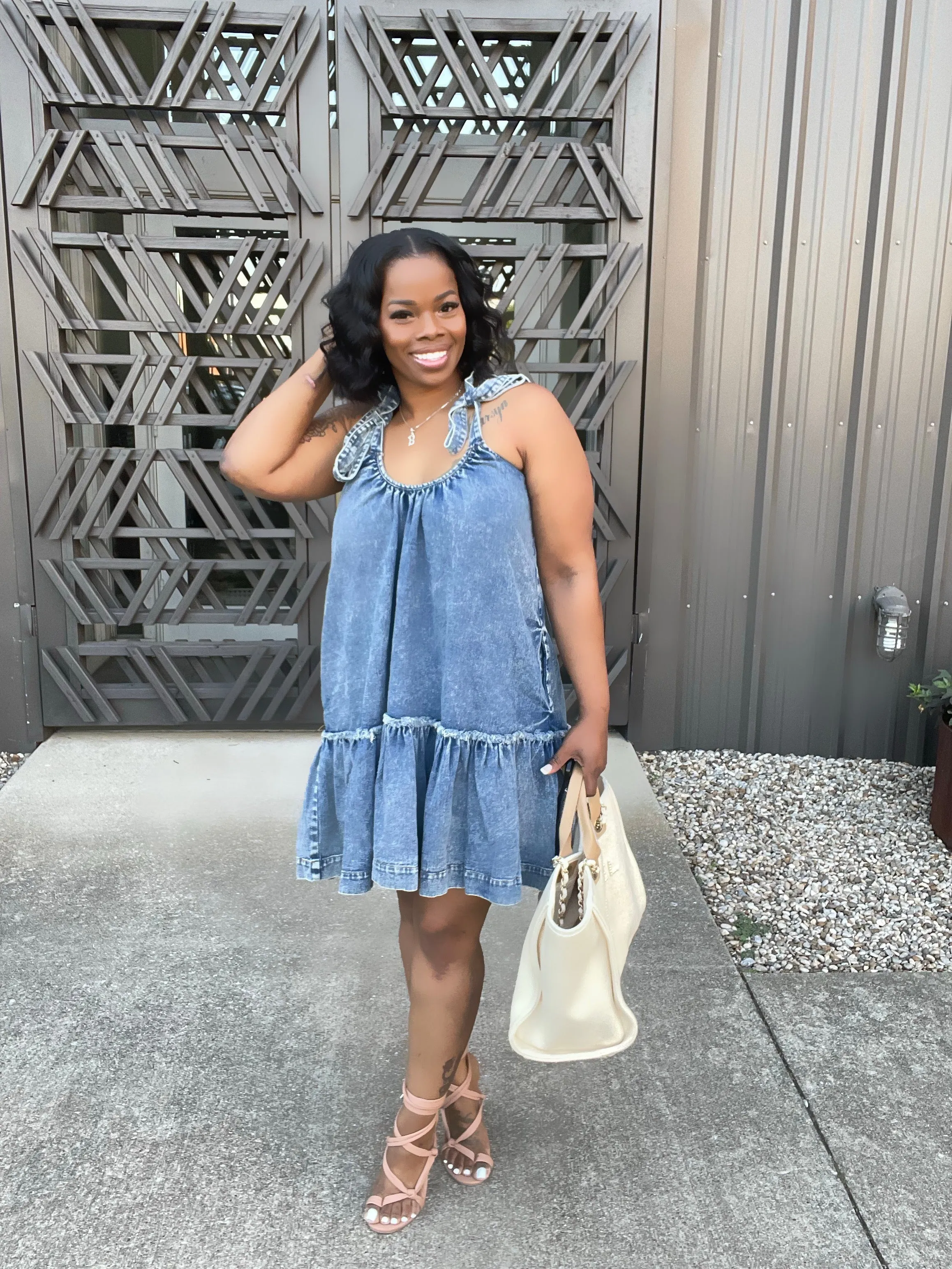 Denim Babydoll Dress