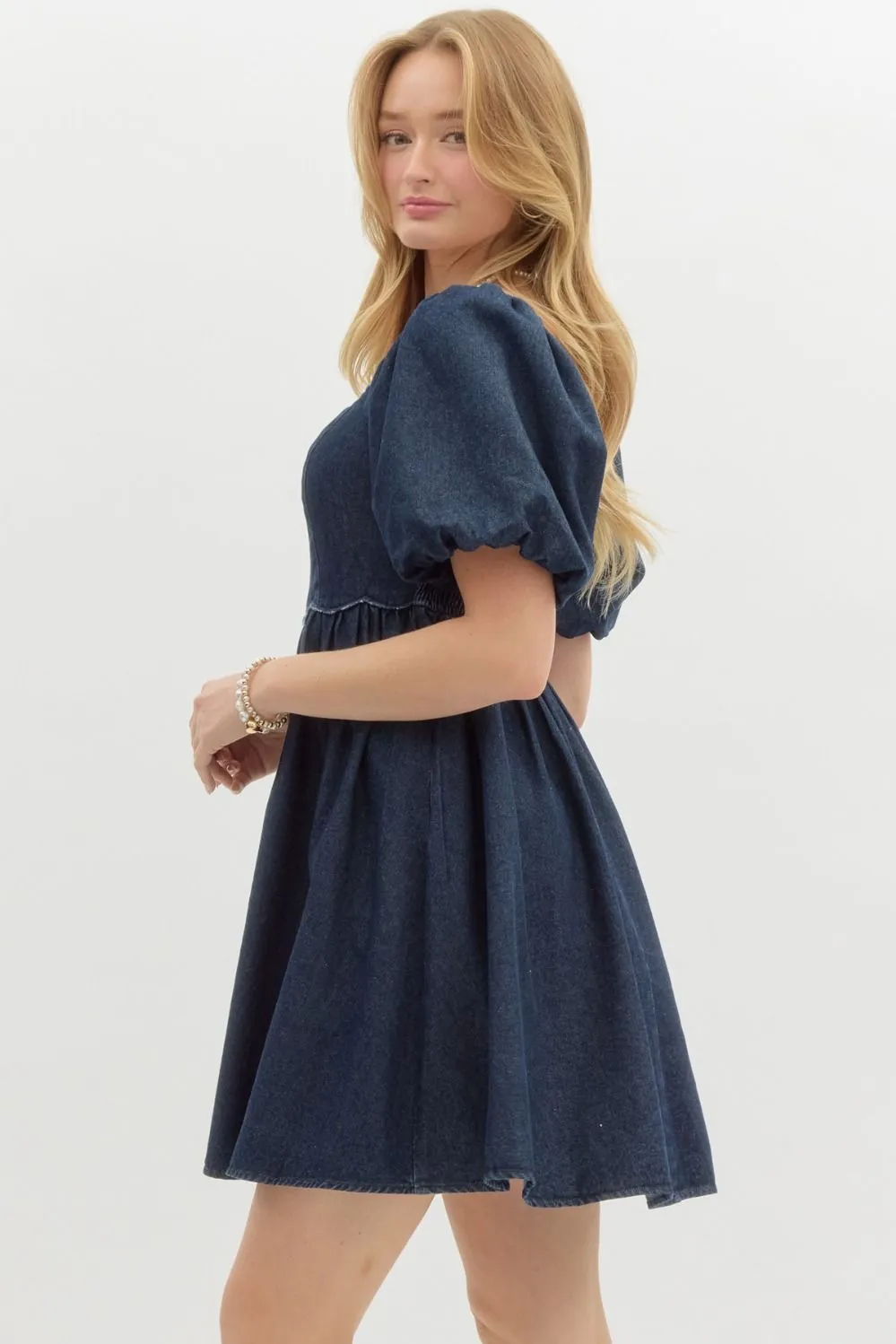 Denim Babydoll Dress