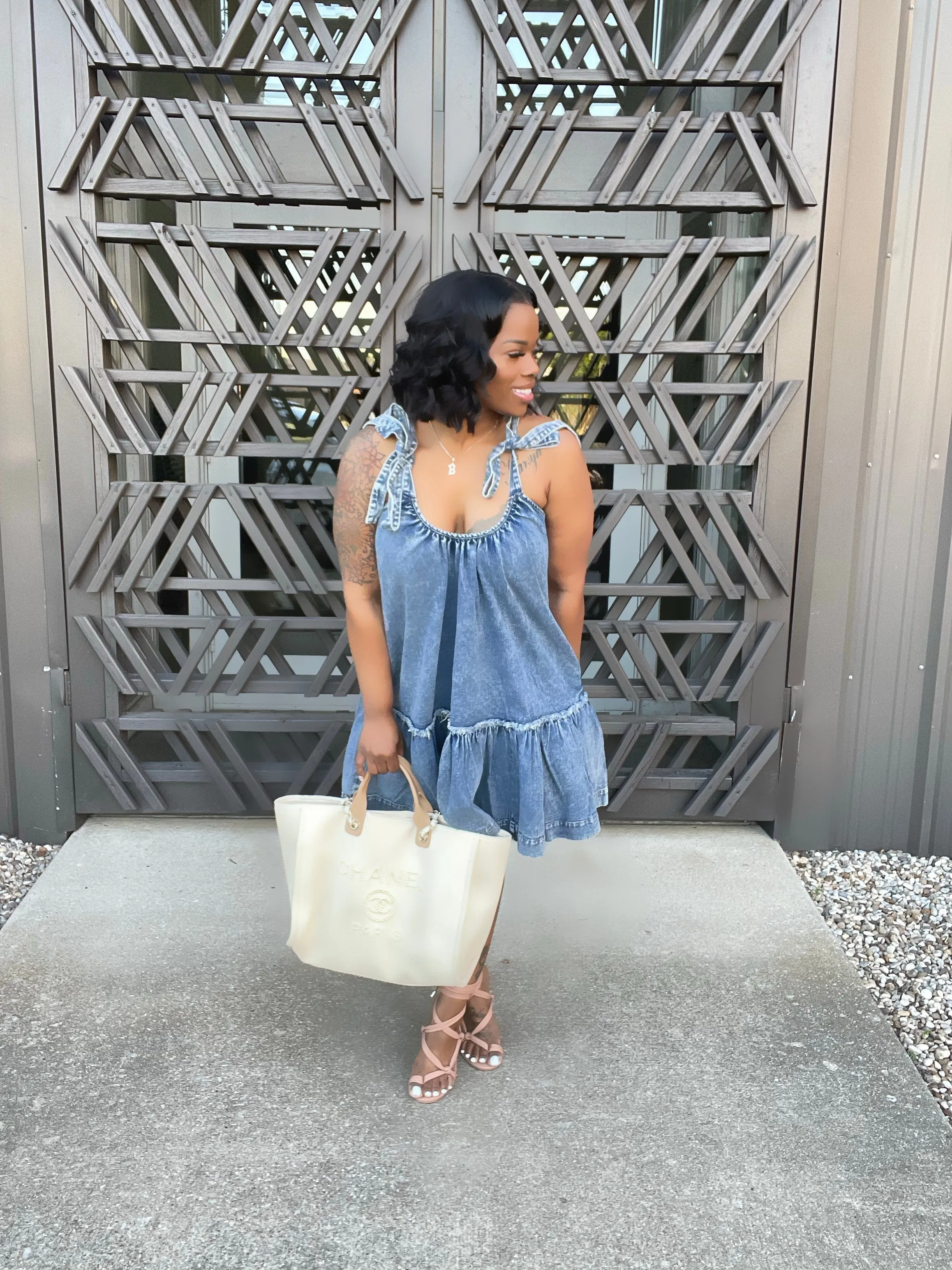 Denim Babydoll Dress