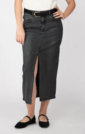 DEX- WOMEN'S DENIM MAXI SKIRT WITH BELT