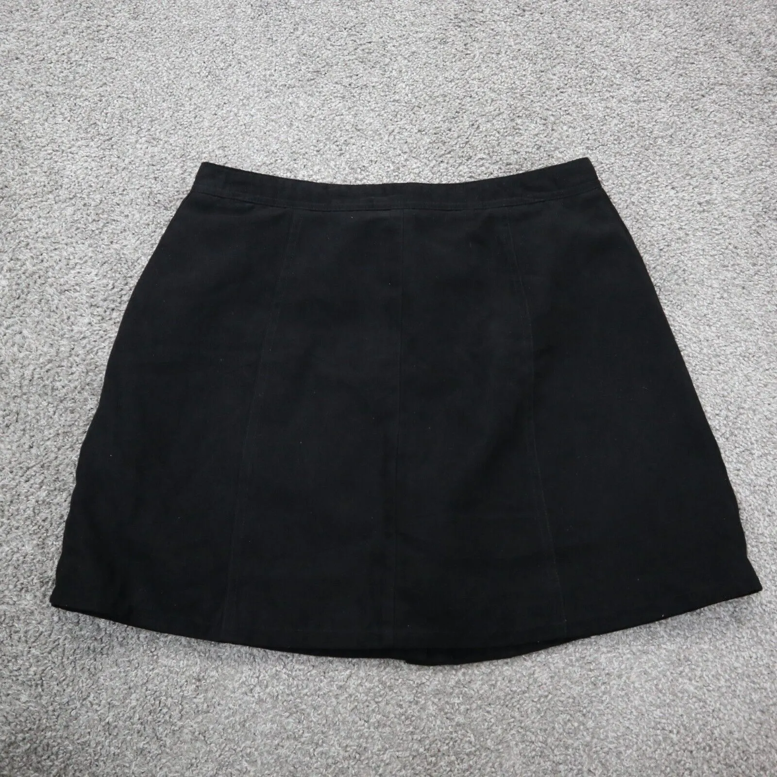 Divided By H&M Womens Straight & Pencil Mini Skirt Faux Suede Black Size US 10