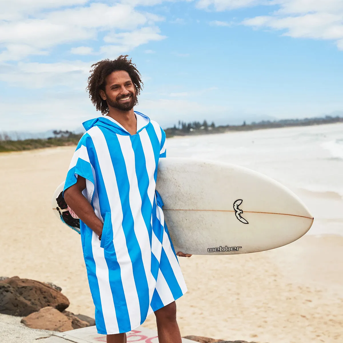 Dock & Bay Poncho Adults - Bondi Blue - GRS Certified