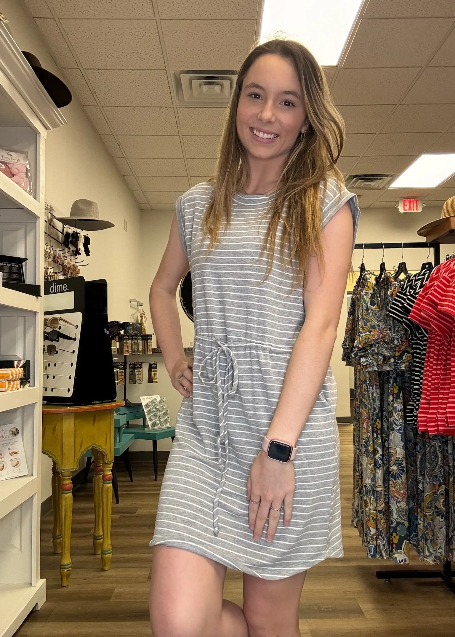 Drawstring Waist Dress
