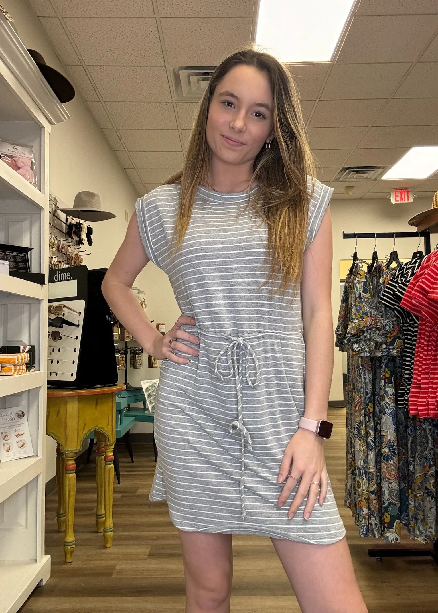 Drawstring Waist Dress
