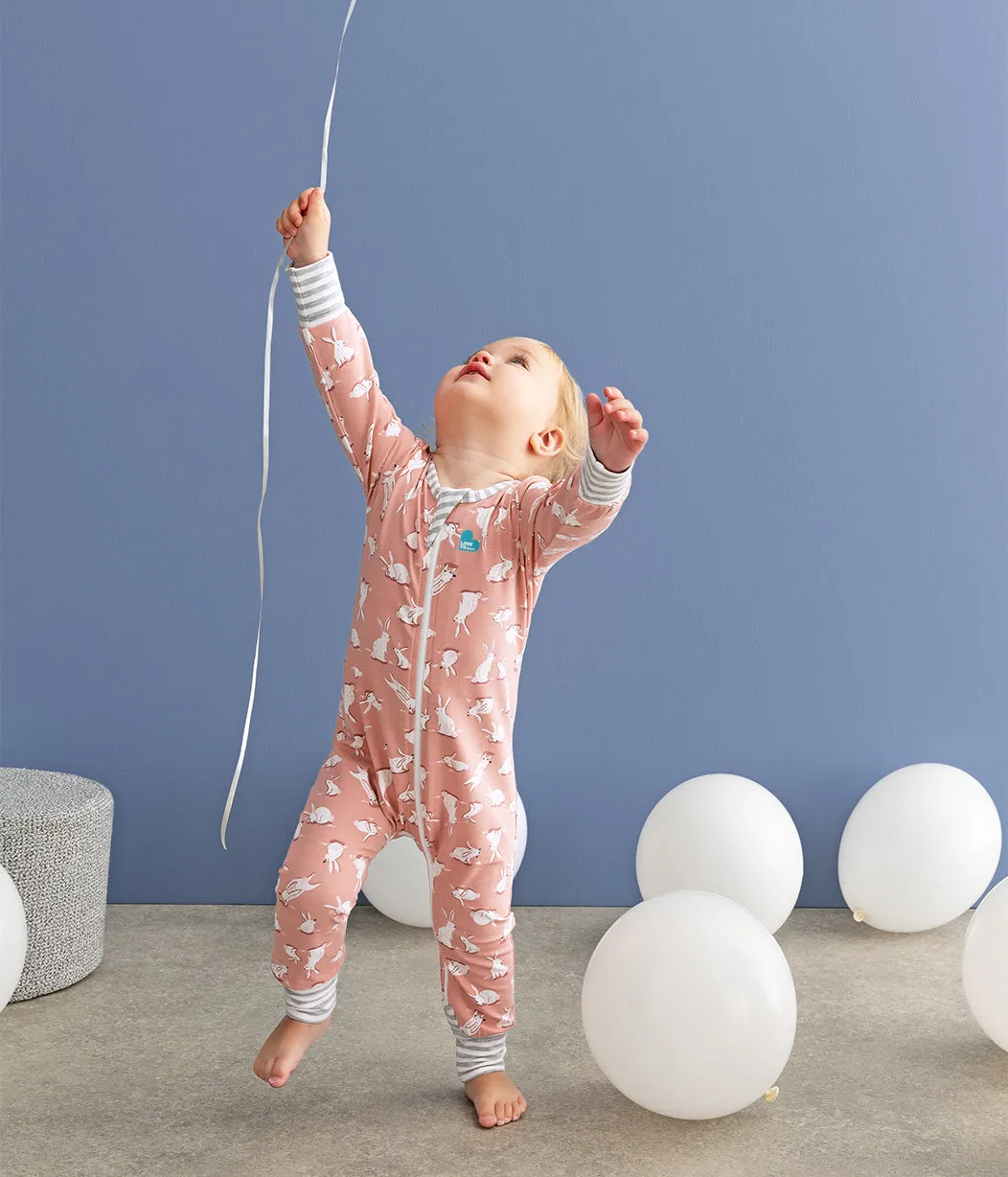 Footless Romper Cotton Pink Cottontail