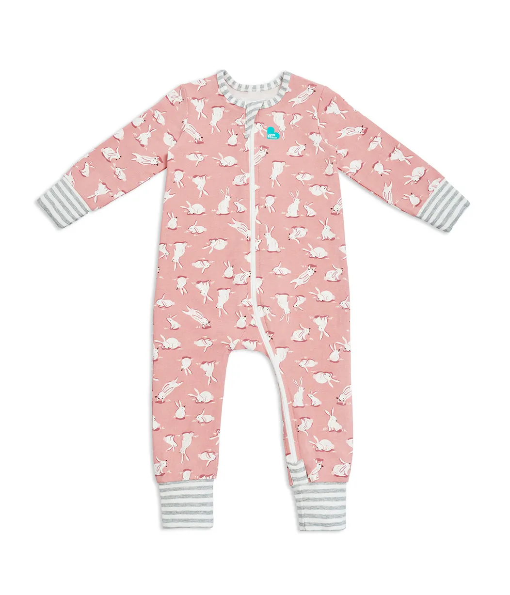 Footless Romper Cotton Pink Cottontail