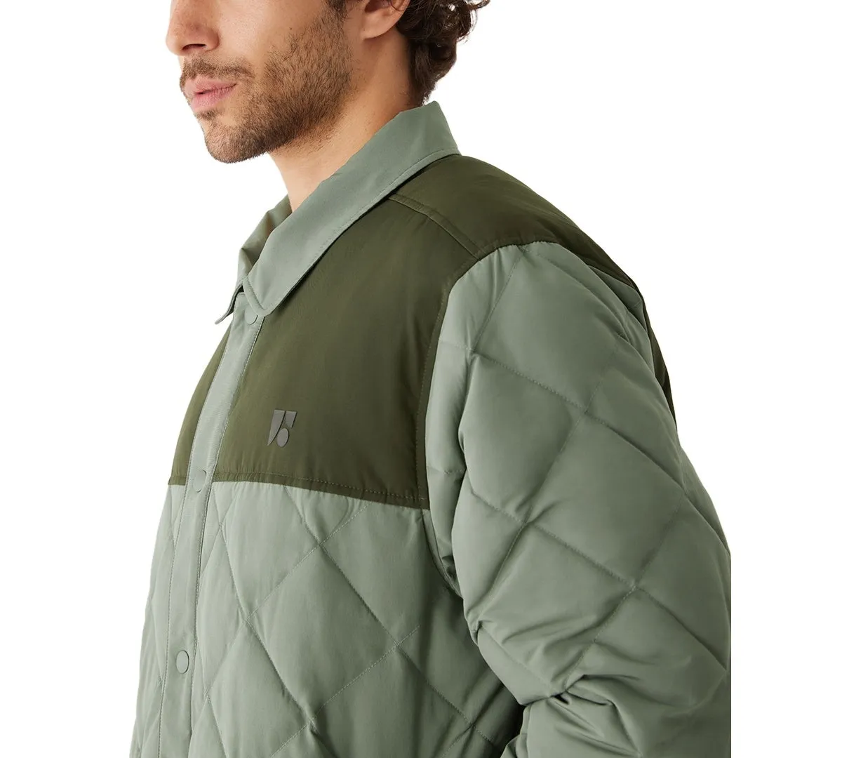 Frank And Oak Men's Skyline Reversible Collar Snap Front Jacket Green Medium