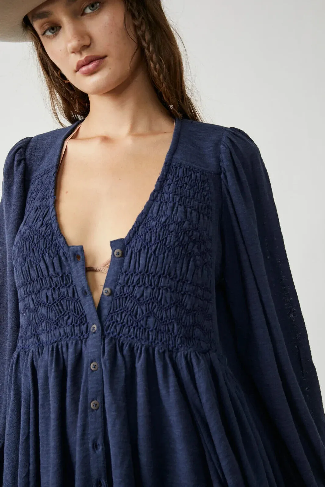 Free People Don't Call Me Baby Thermal Tunic Dress