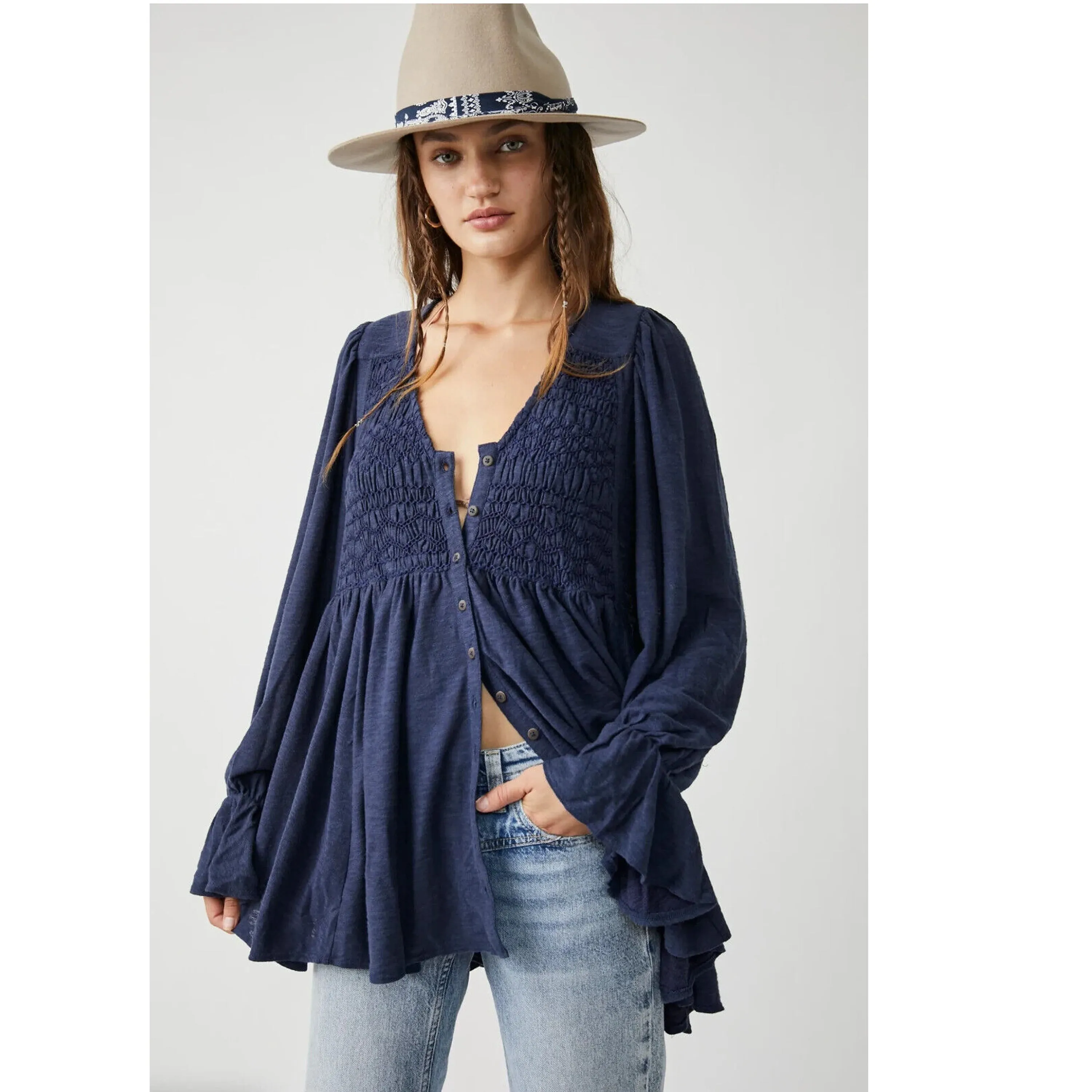 Free People Don't Call Me Baby Thermal Tunic Dress