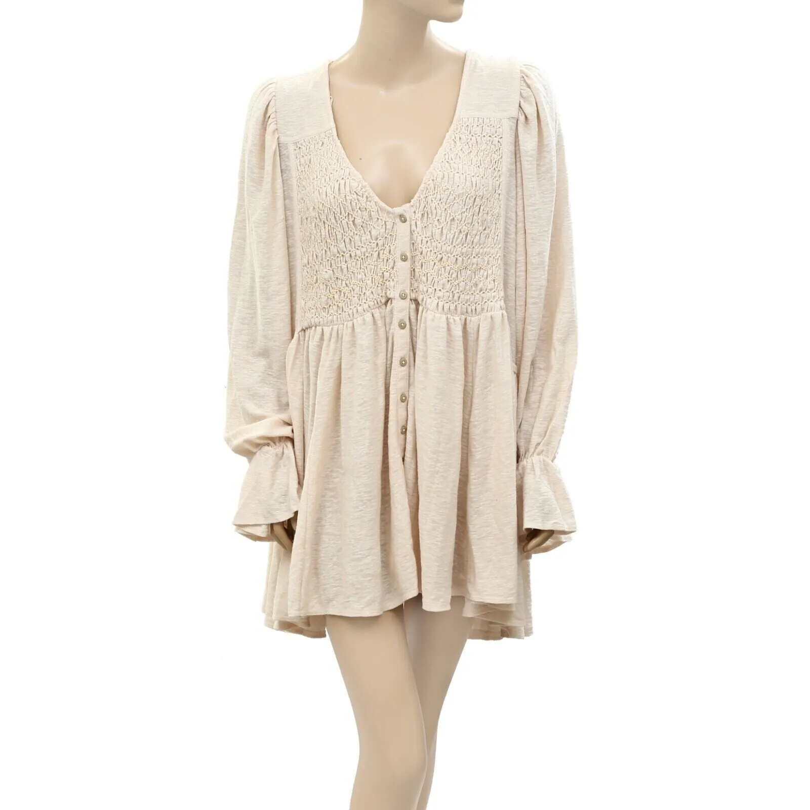 Free People Don't Call Me Baby Thermal Tunic Dress