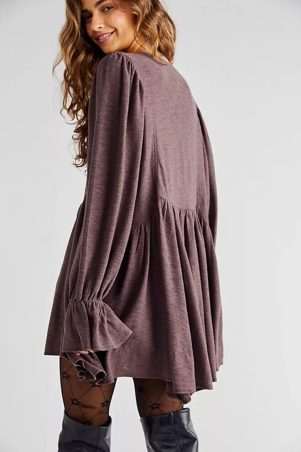 Free People Don't Call Me Baby Thermal Tunic Dress
