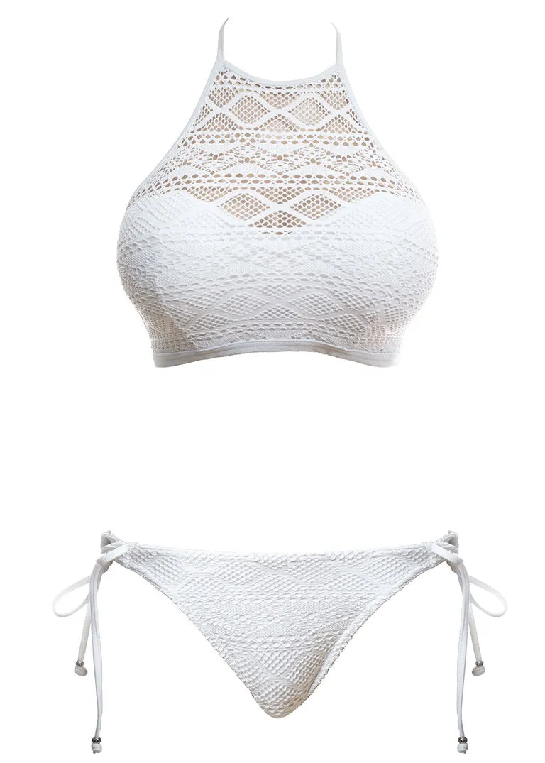 Freya Sundance Uw Padded Hi-neck Crop Top, White