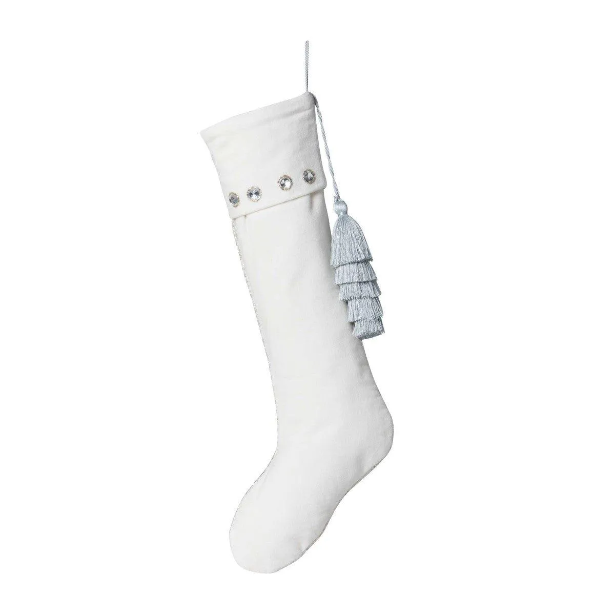 Frosty Flakes Beaded Stocking