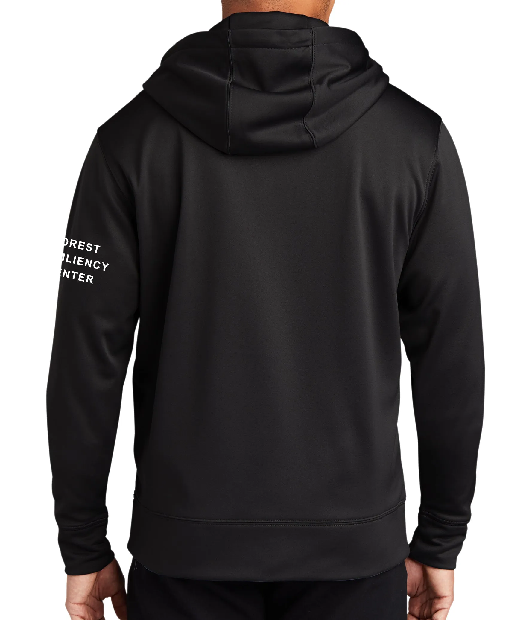 Full Zip Polyester Hoodie Unisex Sweatshirt. Plain Back