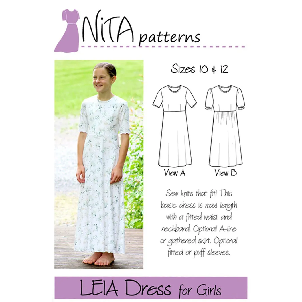 Girls' Leia Knit Dress Pattern