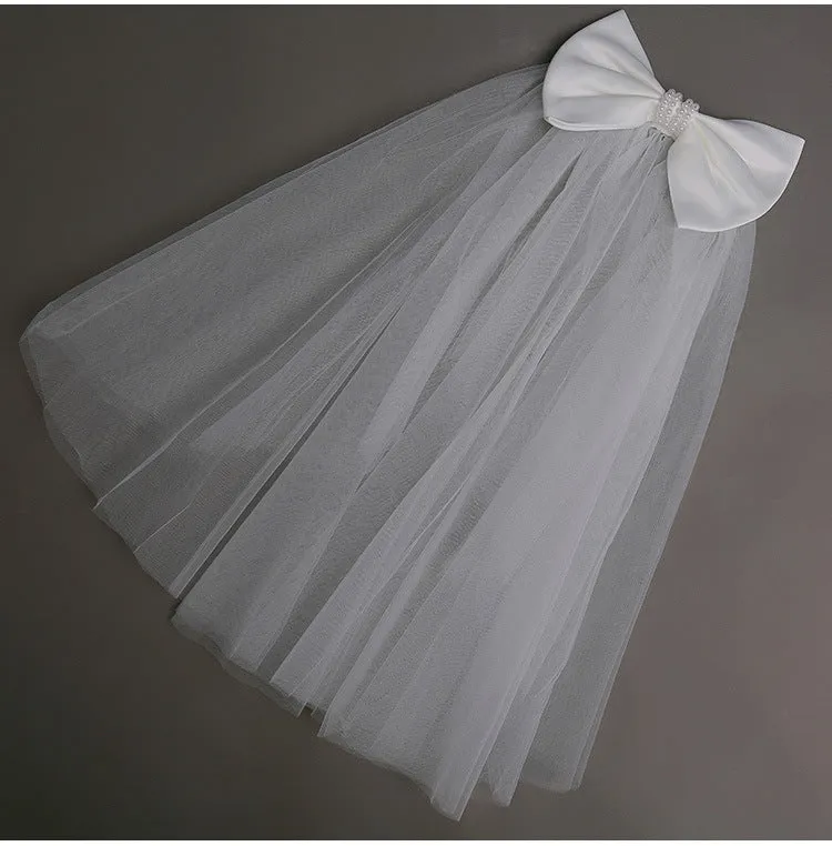 Girls Swallowtail Embroidered White Dress, Size 3-14yrs
