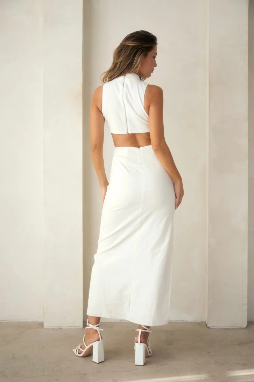 Gisselle Flower Cut-Out Maxi Dress