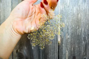 Gold Snowflake Earrings