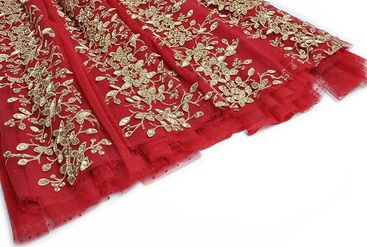 Gold Thread Women's Party Dress