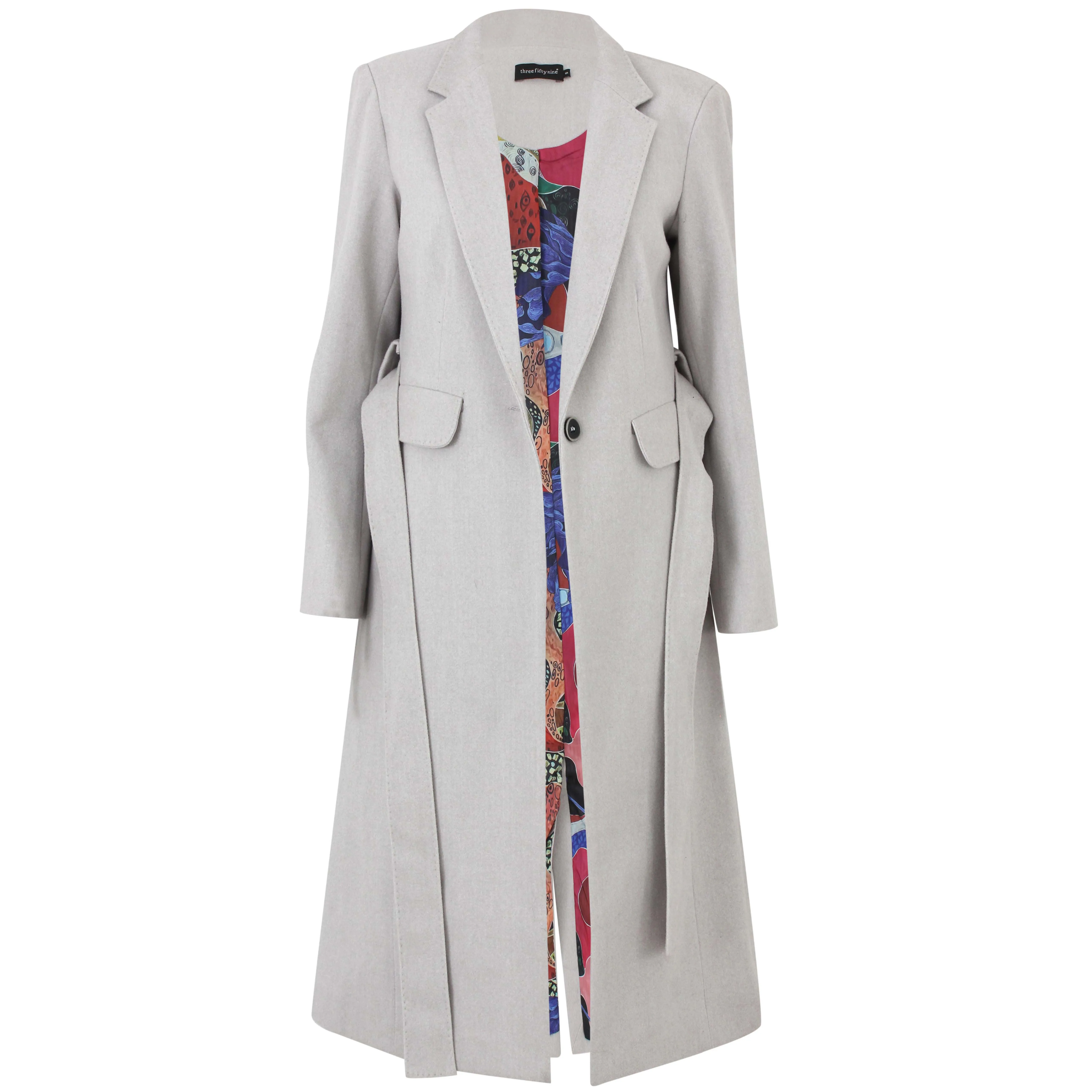 Grey Crimson Queen Coat