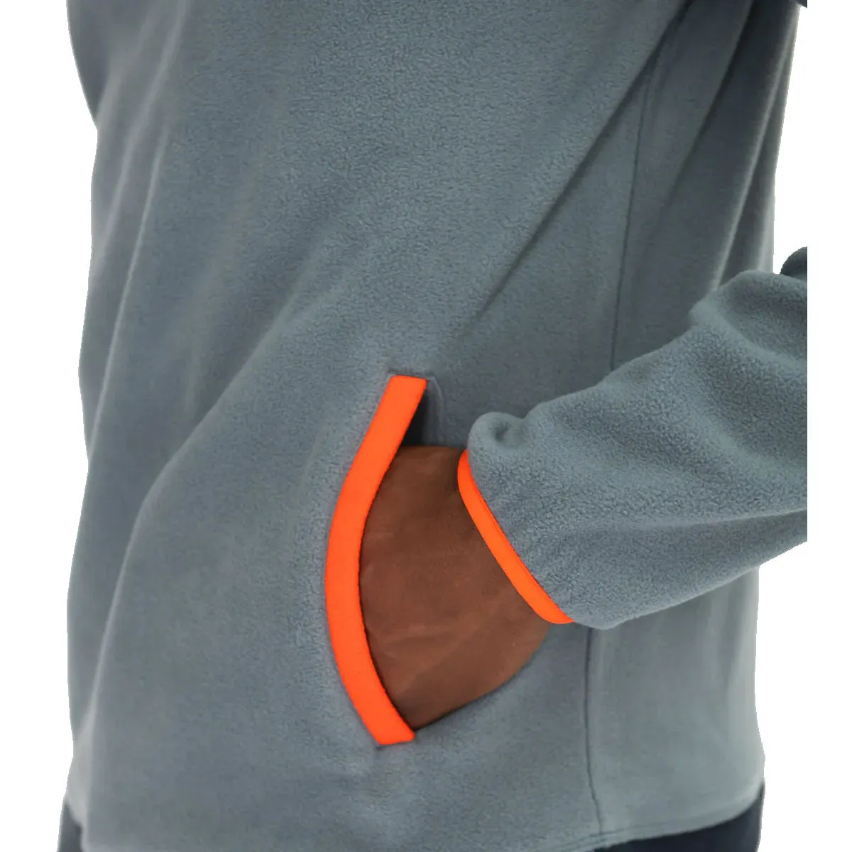 Gym Coffee Half Zip Polar Fleece - Mens - Stone Blue