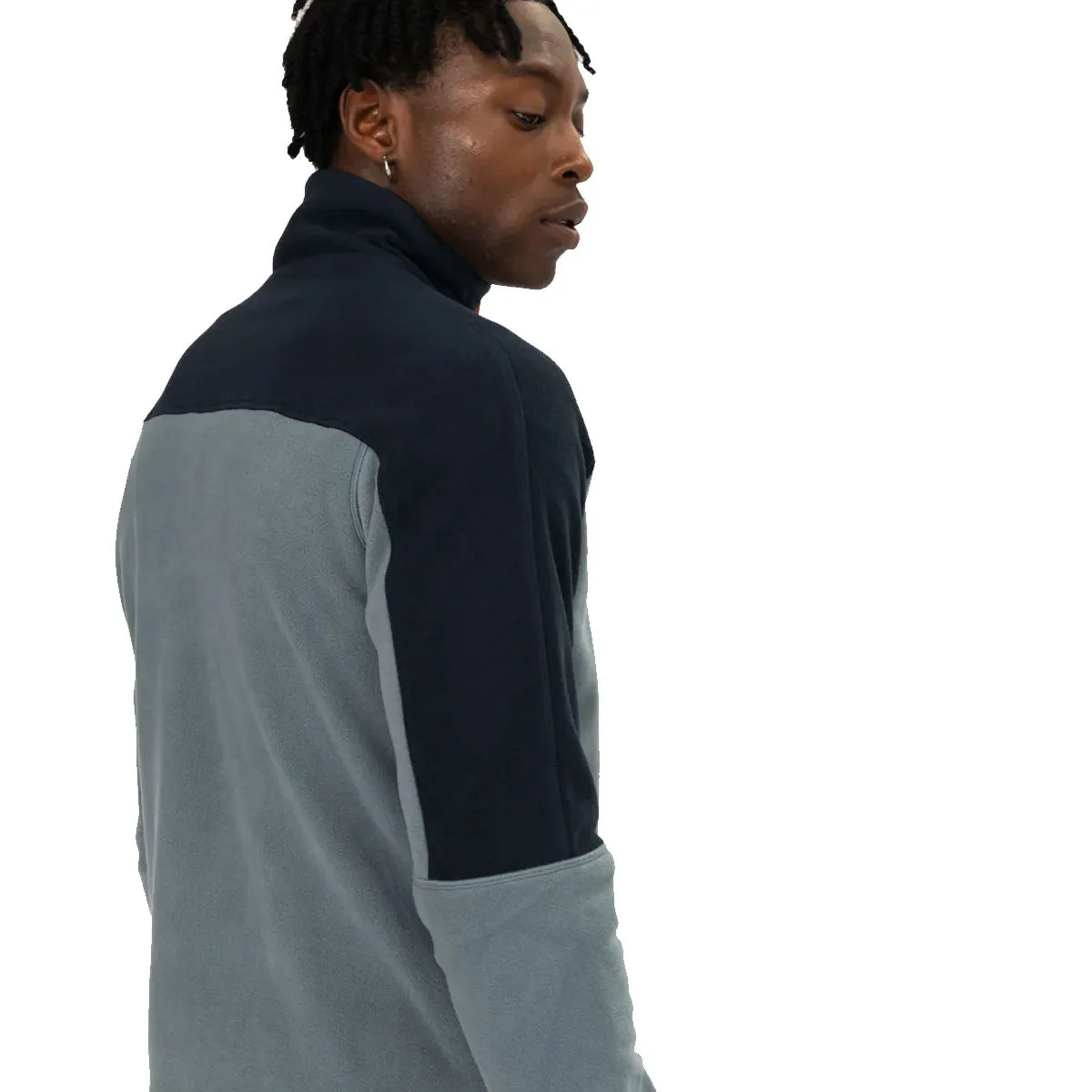 Gym Coffee Half Zip Polar Fleece - Mens - Stone Blue