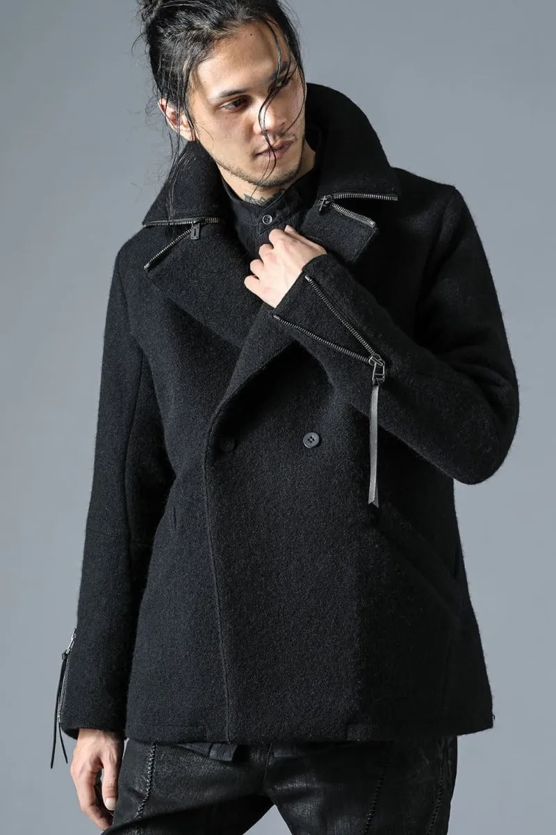 Harris Tweed Washer P-Coat Black
