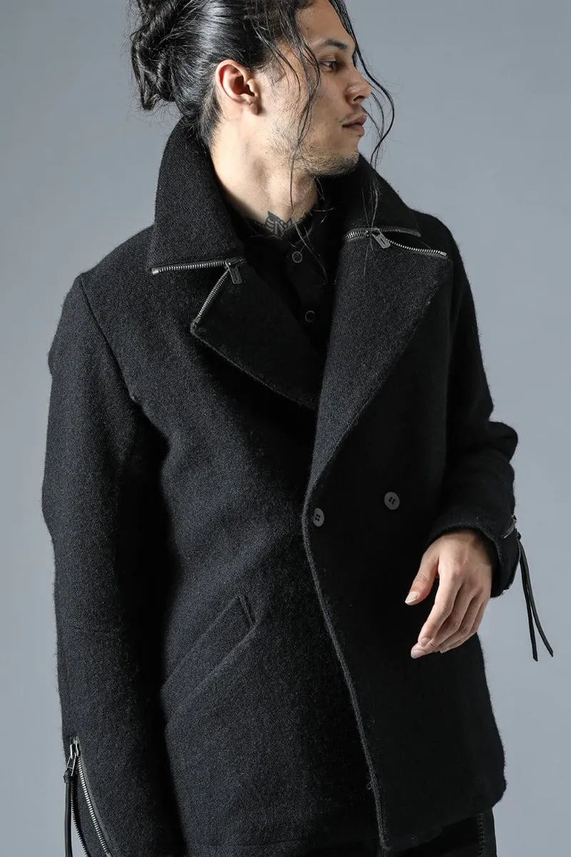 Harris Tweed Washer P-Coat Black