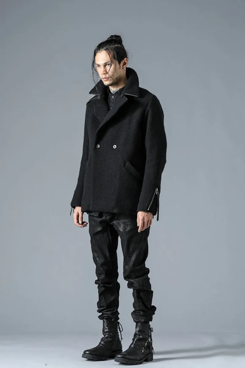 Harris Tweed Washer P-Coat Black