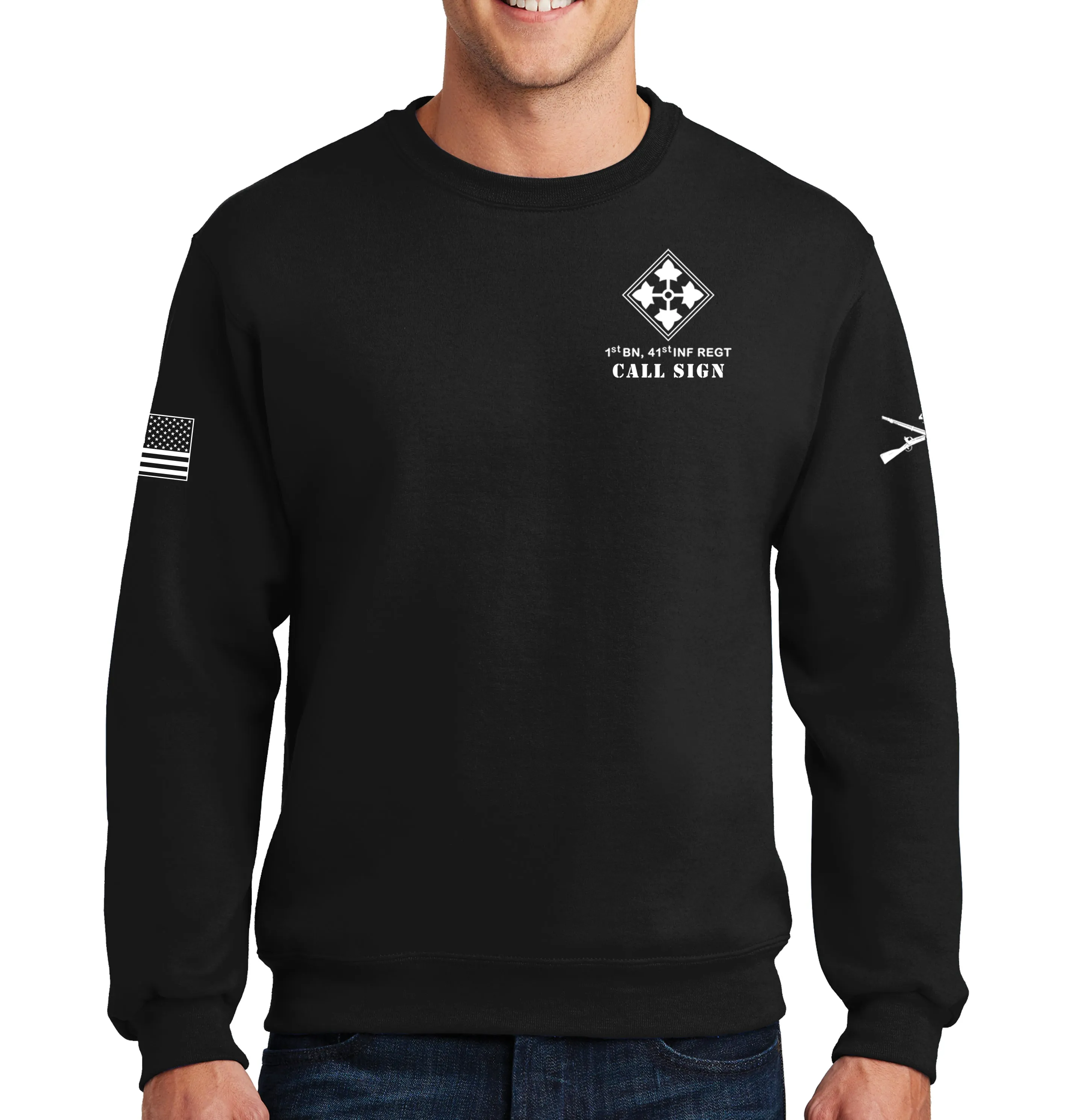 HAVOC Crewneck Unisex Sweatshirt. This shirt IS approved for PT.