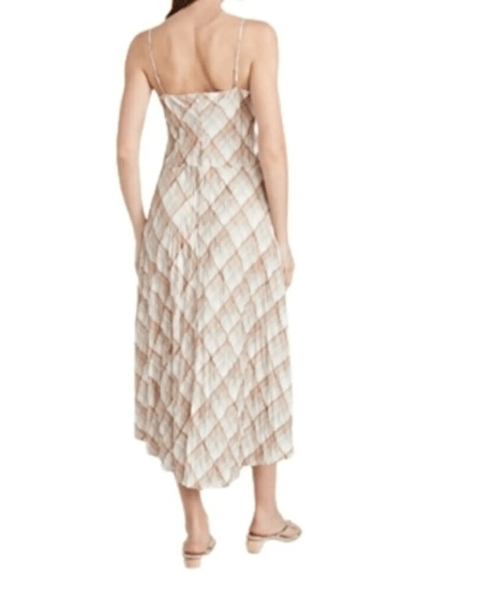 Hazy Plaid Slip Dress