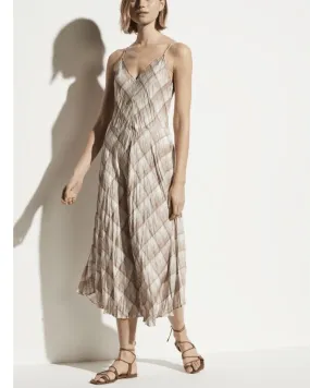 Hazy Plaid Slip Dress
