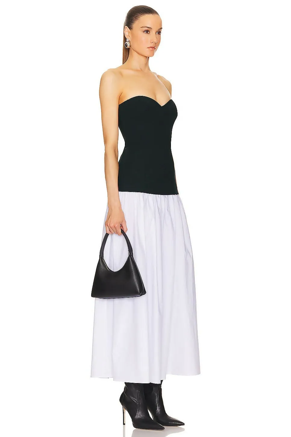 Helsa Faille Colorblock Midi Dress