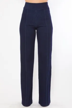 High Waist Dark Denim Stretch Jean Pants