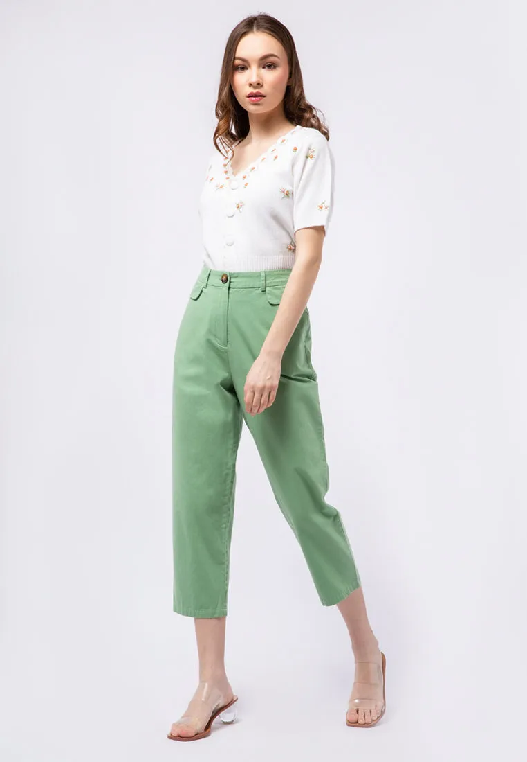 High Waist Straight Pants