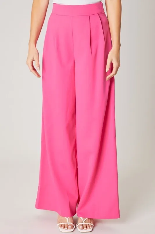 High Waist Wide Leg Pants (Pick Color)