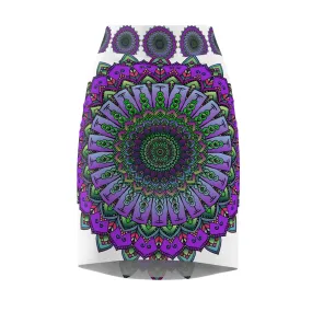 Intricate Mandala Pencil Skirt - Light Purple