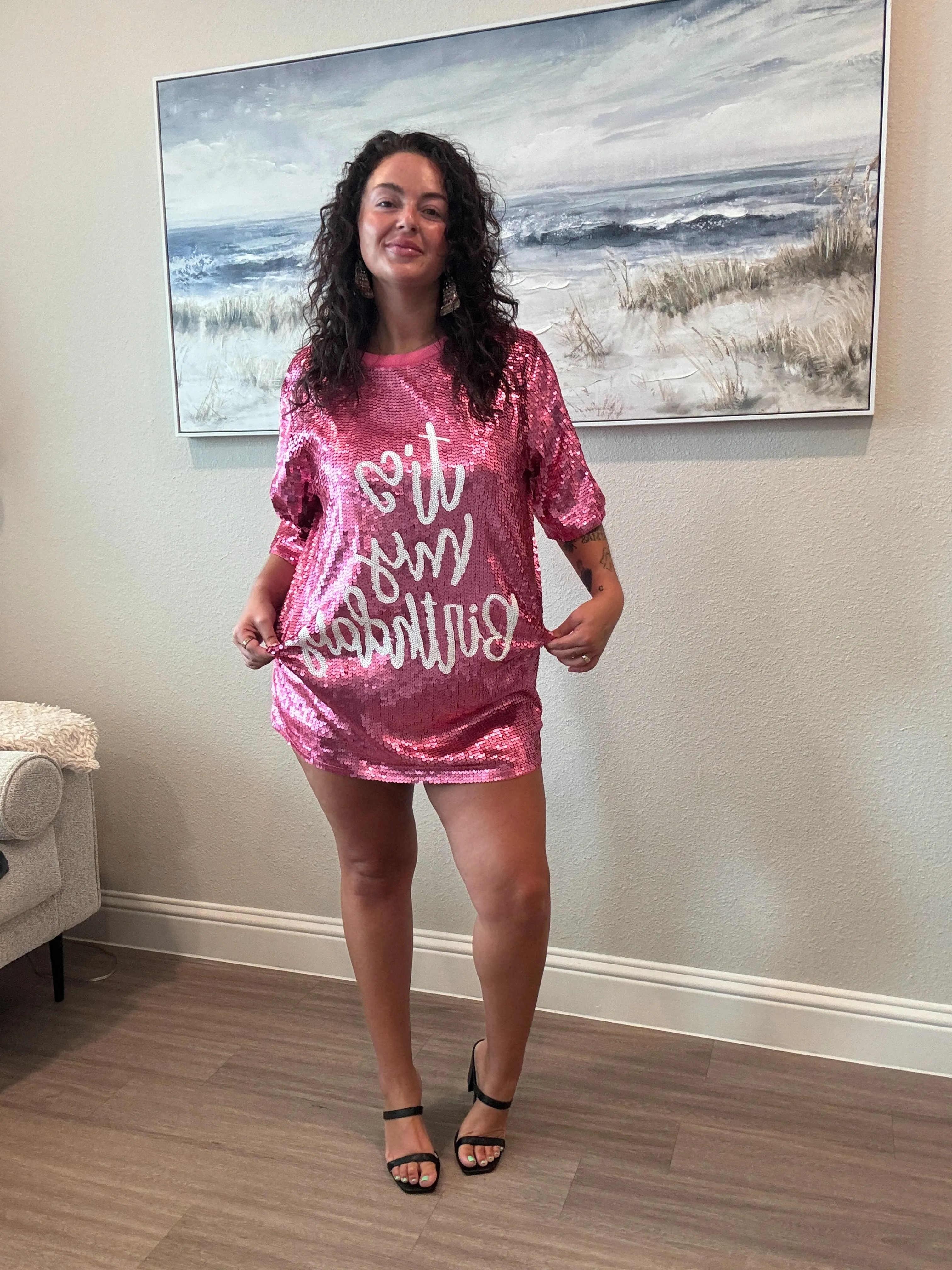 Its My birthday Sequin Shirt/Dress (ONE SIZE)