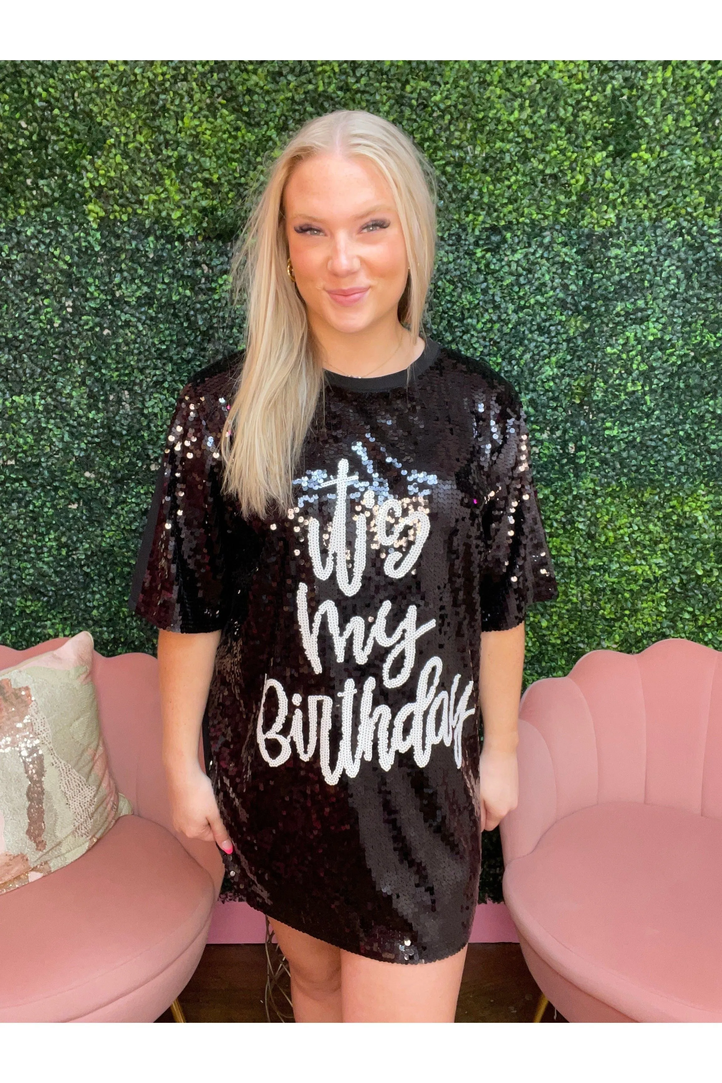 Its My birthday Sequin Shirt/Dress (ONE SIZE)