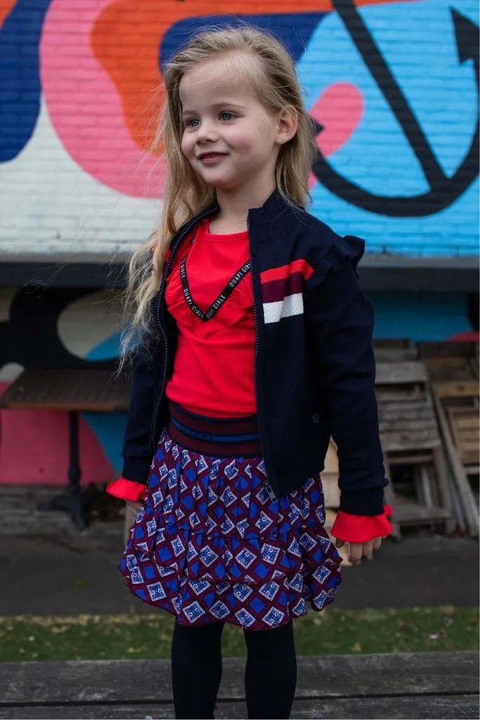 Keona Zip Cardigan with Ruffles