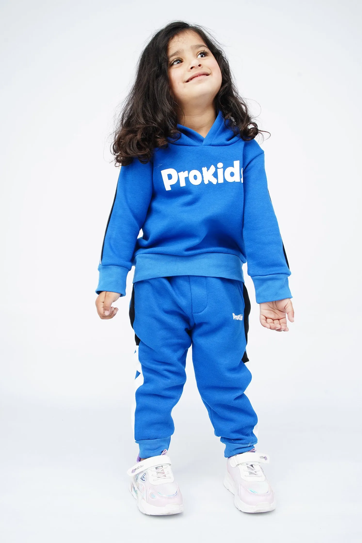 KIDS HOOD SET R.BLUE FRONT PRINT