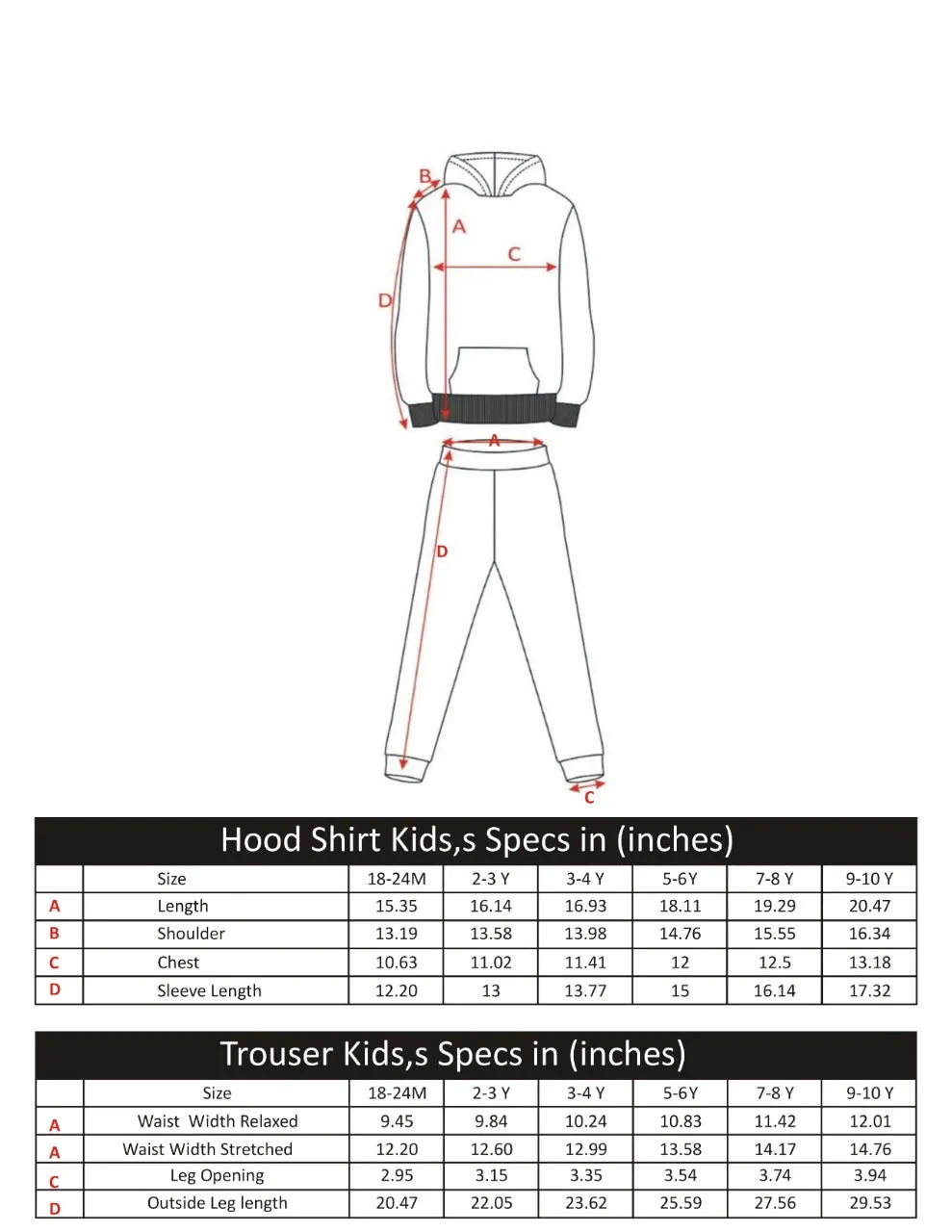 KIDS HOOD SET R.BLUE FRONT PRINT