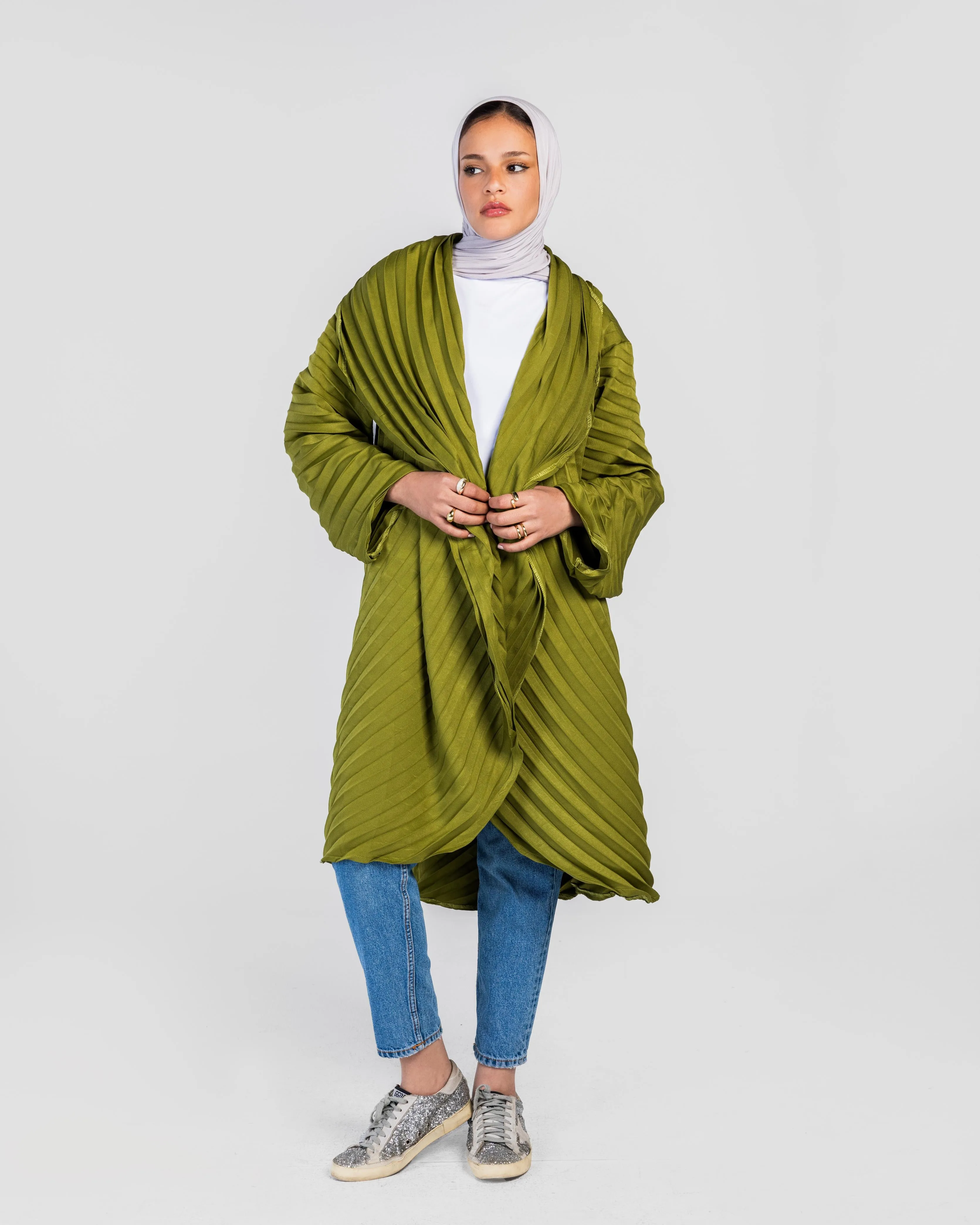 Kiwi Circular Pleated Cardigan